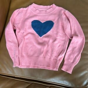 Pink heart sweater size small